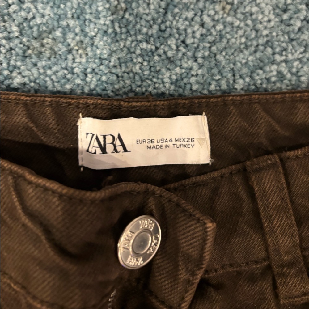 Brown Zara wide leg jeans Size S